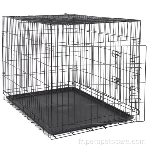 Cage de chien kennel pliant en métal cage de cage de compagnie